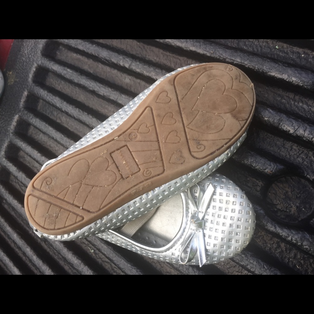 Little sliver dress shoes and frozen tennis shoes